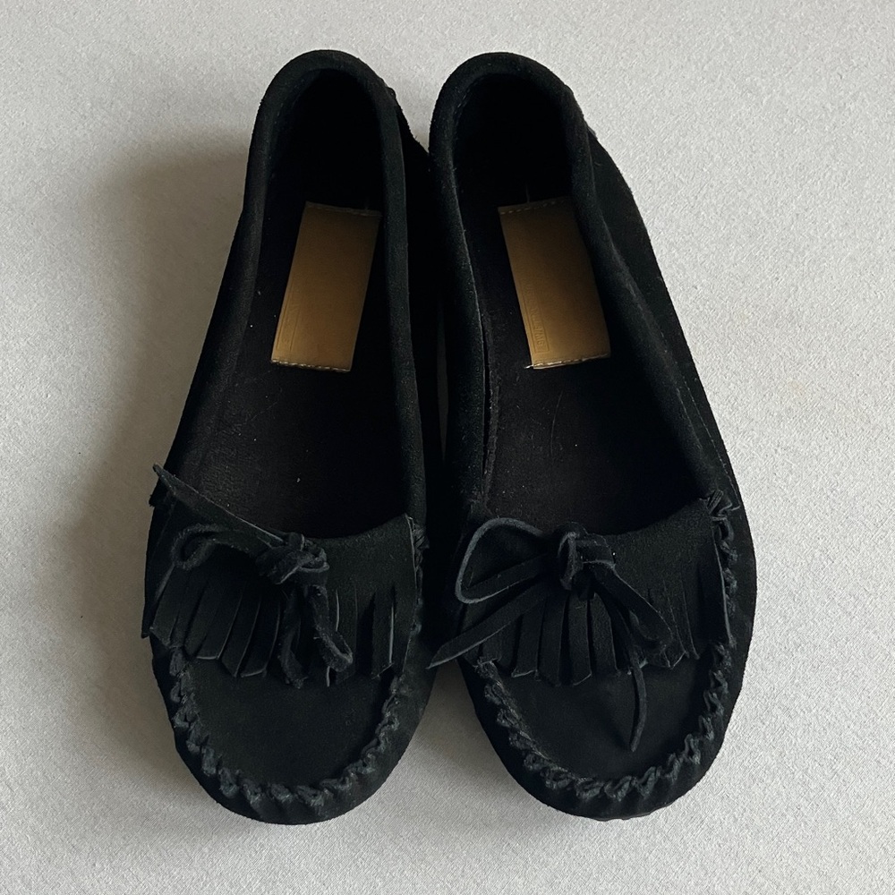 Classic Black Women's Moccasin Loafers